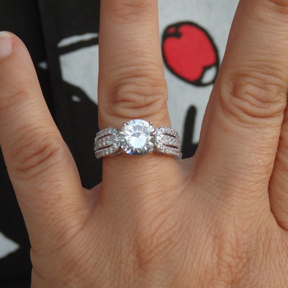 Stunning Dillenium cut  cz ring